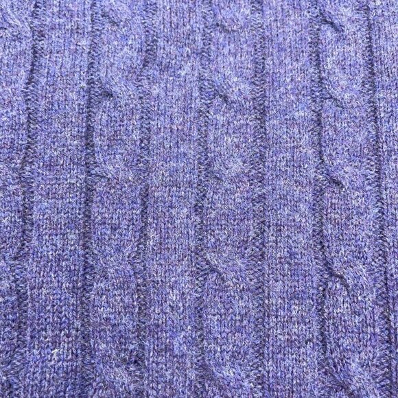 Martin + Osa MEDIUM Purple Wool/Nylon/Cotton Fisherman Cableknit Sweater - Picture 5 of 6